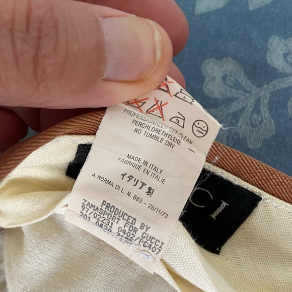 Vtg Gucci cotton pants, size 42 Italian. Nice cut, rich brown, great condition - Picture 7 of 8